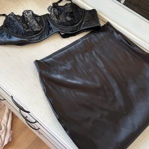 Black skirt set